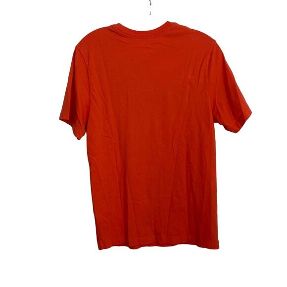 The Nike Tee Men's S Orange Logo Crewneck T-shirt - Picture 2 of 4
